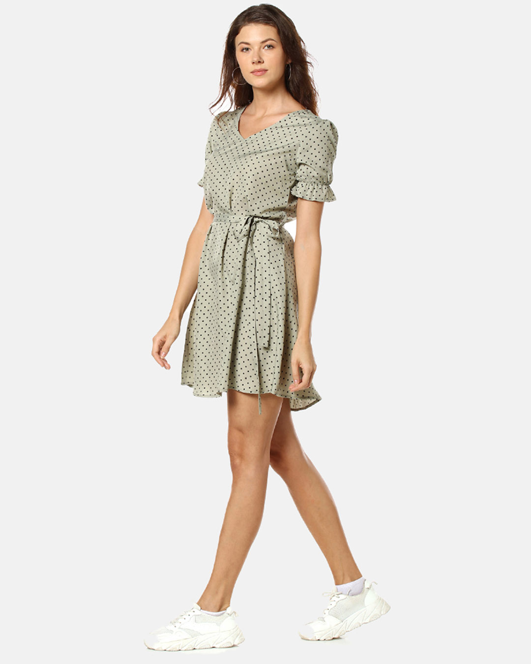 Shop Women's Dotted Stylish Casual Dress-Back