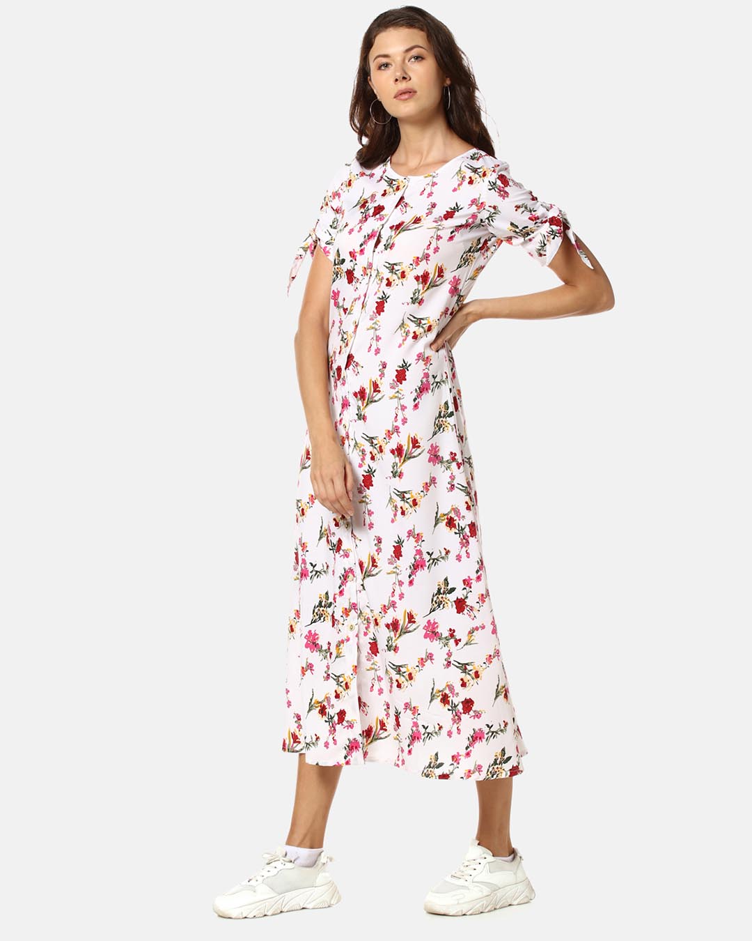 Shop Women's Stylish Floral Design Casual Dress-Back