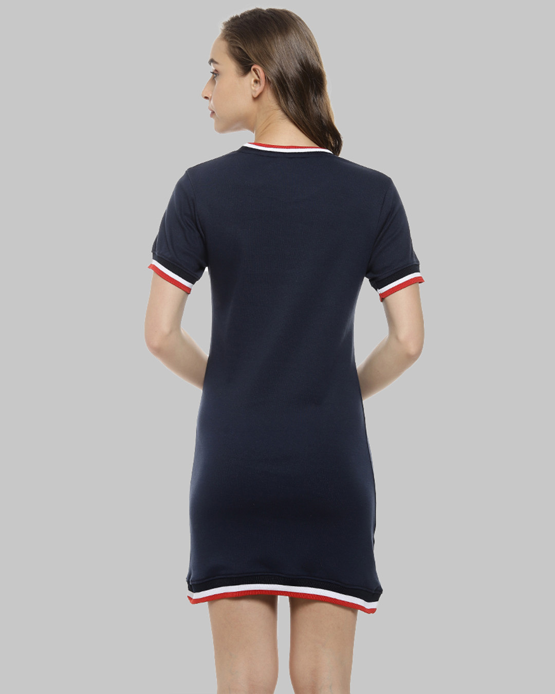 Shop Women's Fit & Flare Body Con Navy Dress-Back