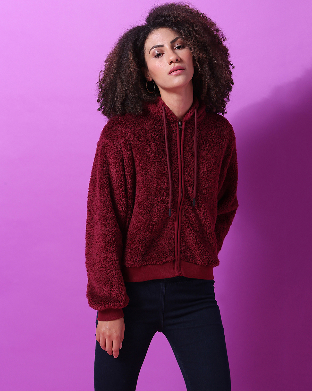 maroon sweatshirt for women