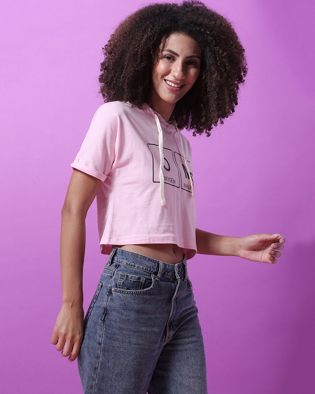 Shop Women's Pink Printed Regular Fit Top-Back