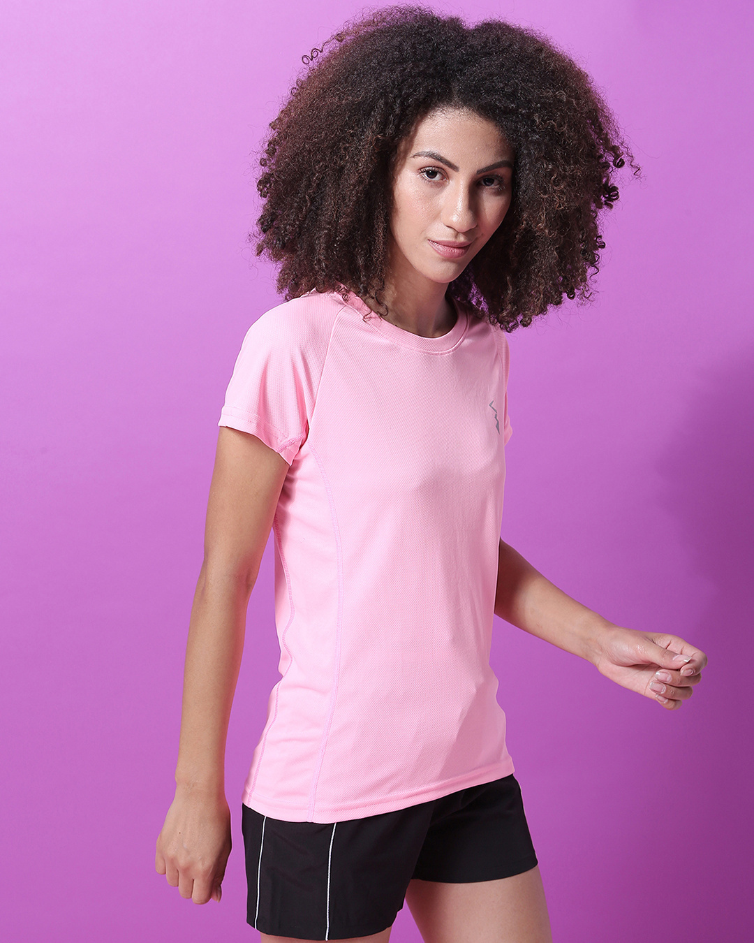 Shop Women's Pink Regular Fit T Shirt-Back