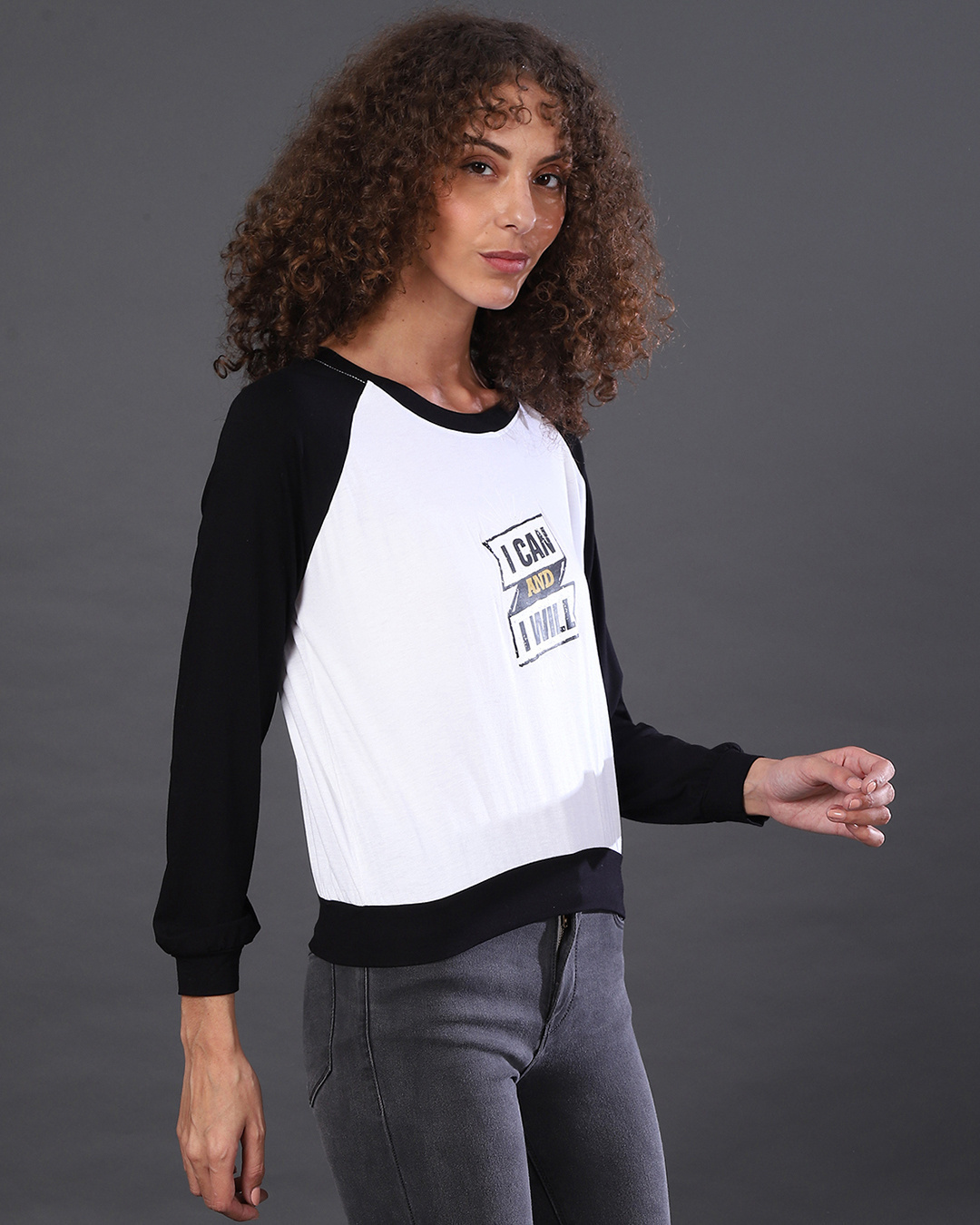 Shop Women's White Colorblock Regular Fit Top-Back