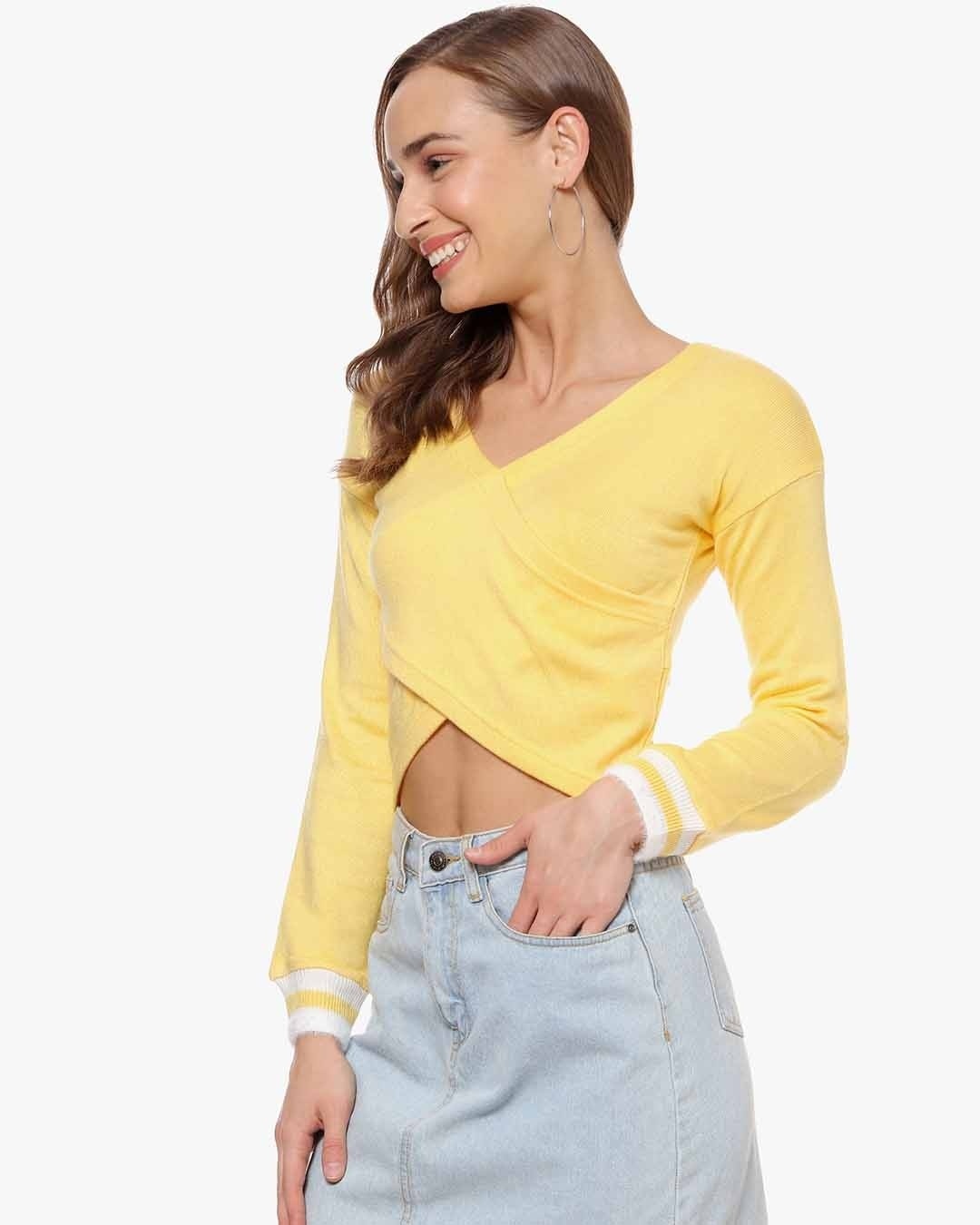 Shop Women's Solid Full Sleeve Casual Top-Back