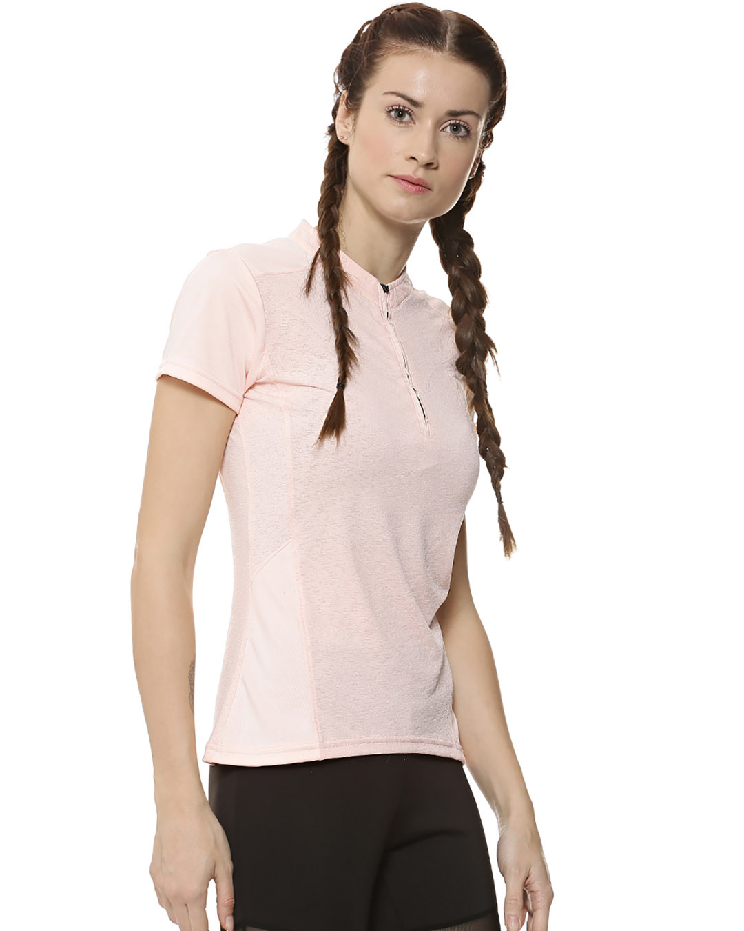 Shop Women Solid Sports Dry Fit T Shirt-Back