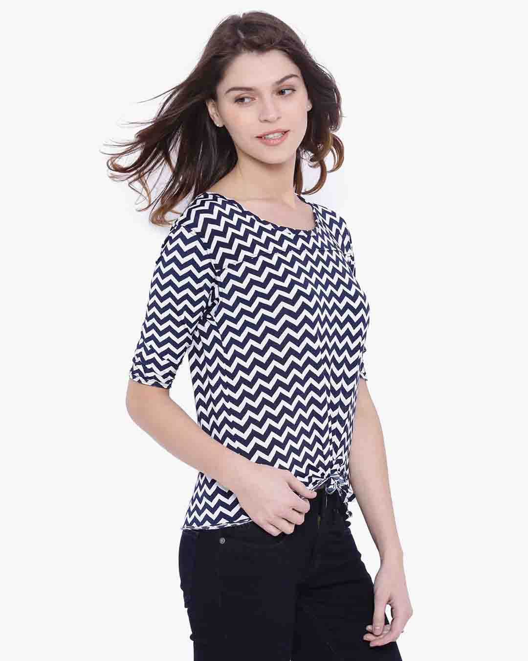 Shop Women's Solid Stylish Casual Top-Back