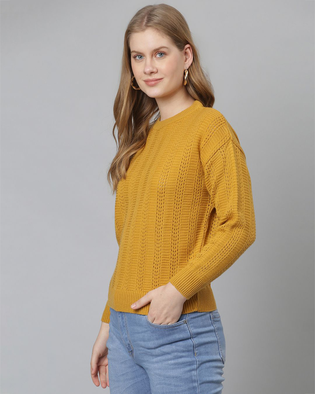 womens mustard sweater