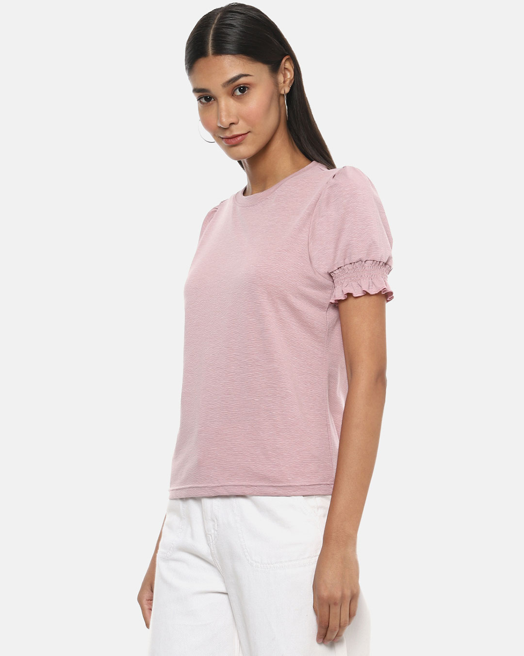 Shop Women's Pink Stylish Casual Top-Back