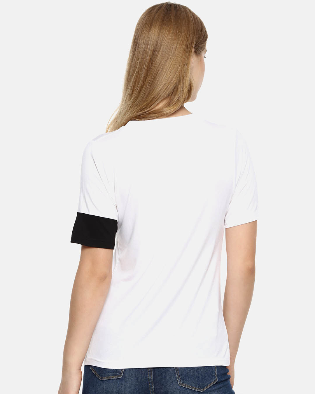 Shop Women Stylish Printed Half Sleeve Casual Top-Back