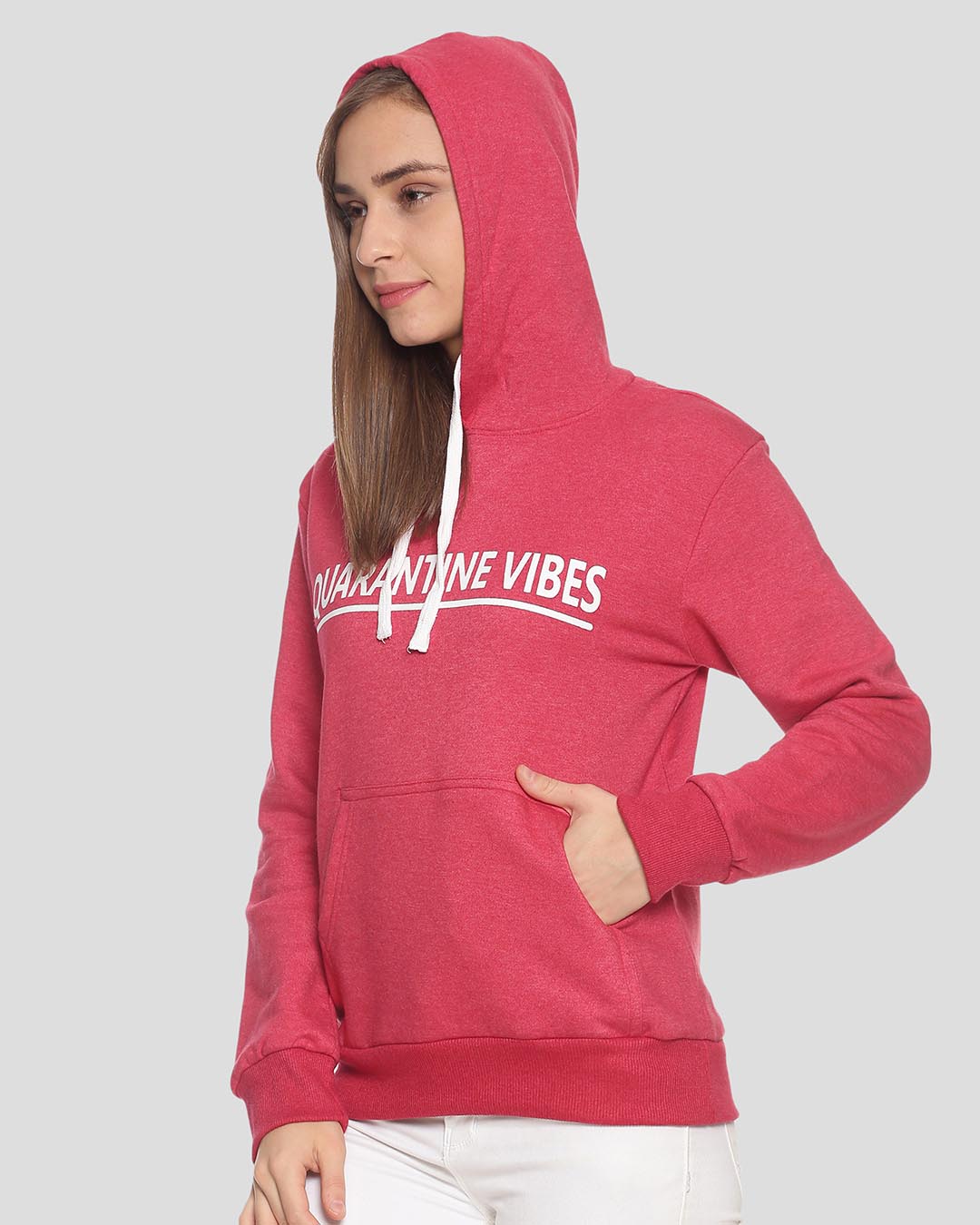 Shop Women Stylish Printed Hooded Sweatshirt-Back