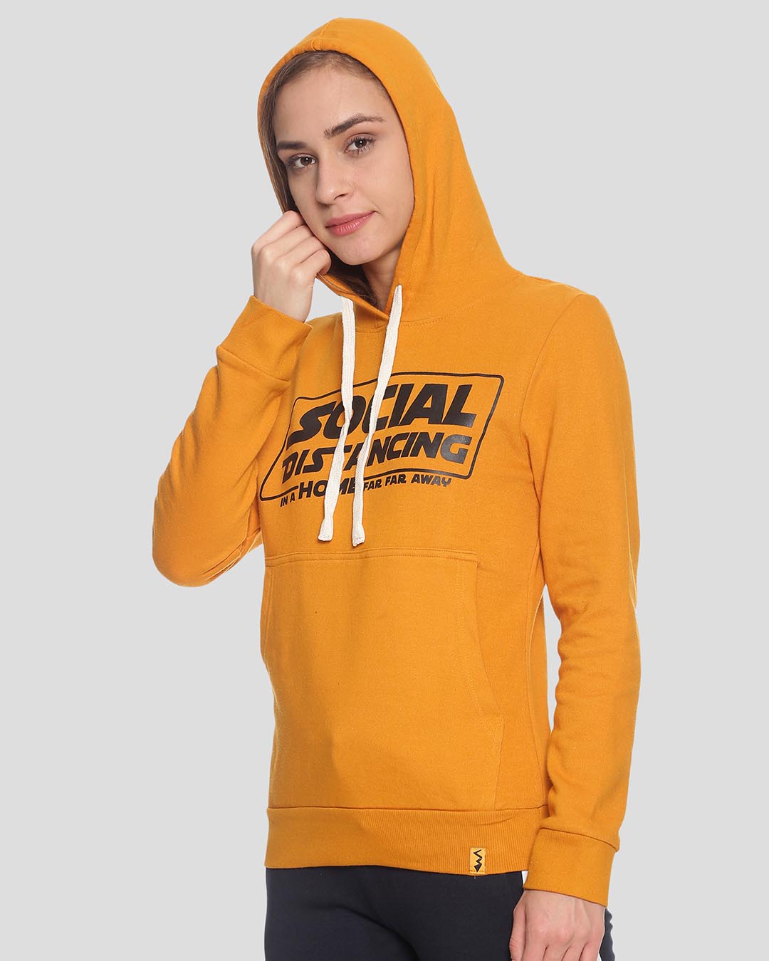 Shop Women Stylish Printed Hooded Sweatshirt-Back