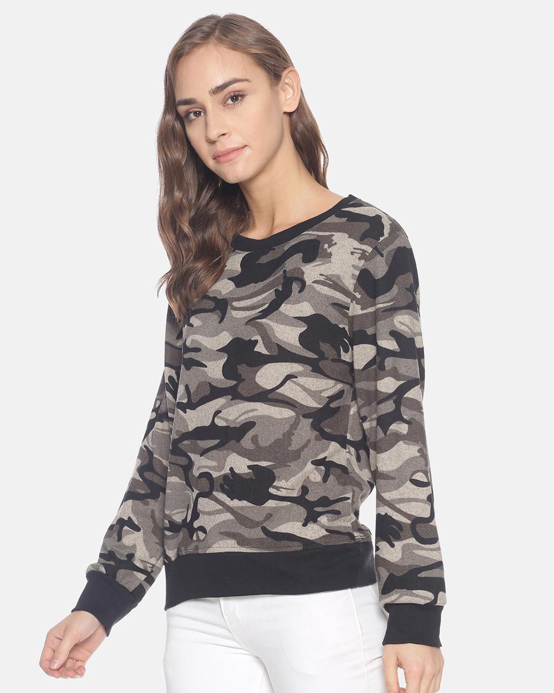 Shop Women Stylish Round Neck Sweatshirt-Back
