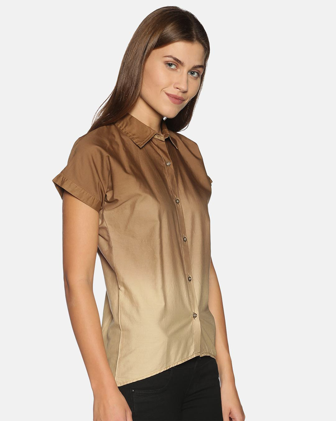 Shop Women Stylish Solid Shirts-Back