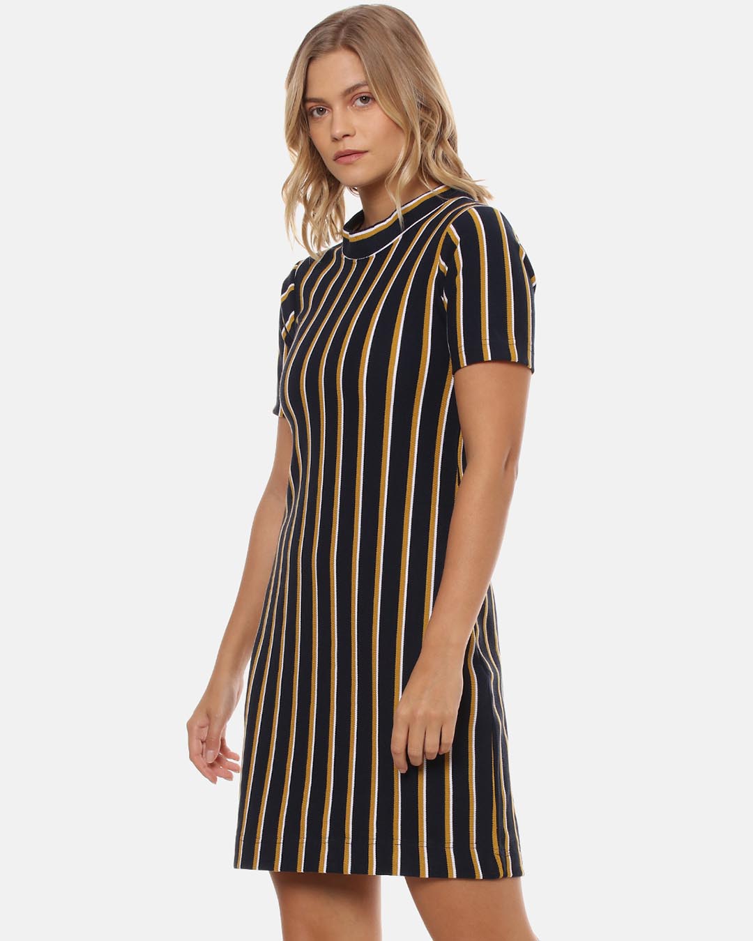 Shop Women's Stylish Striped Design Bodycon Casual Dress-Back