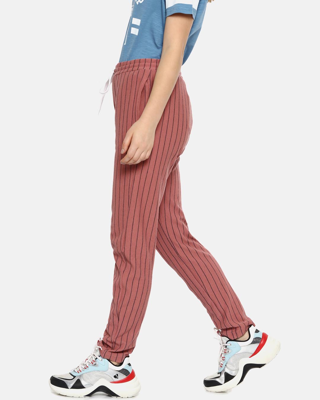 Shop Women's Stylish Striped Track Pants-Back
