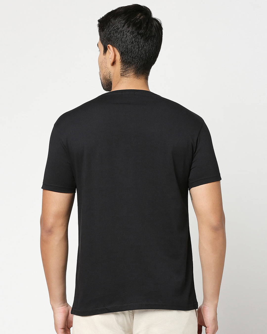 Shop Cant Beat Me Half Sleeves Hyperprint T-Shirt (DL) Black-Back