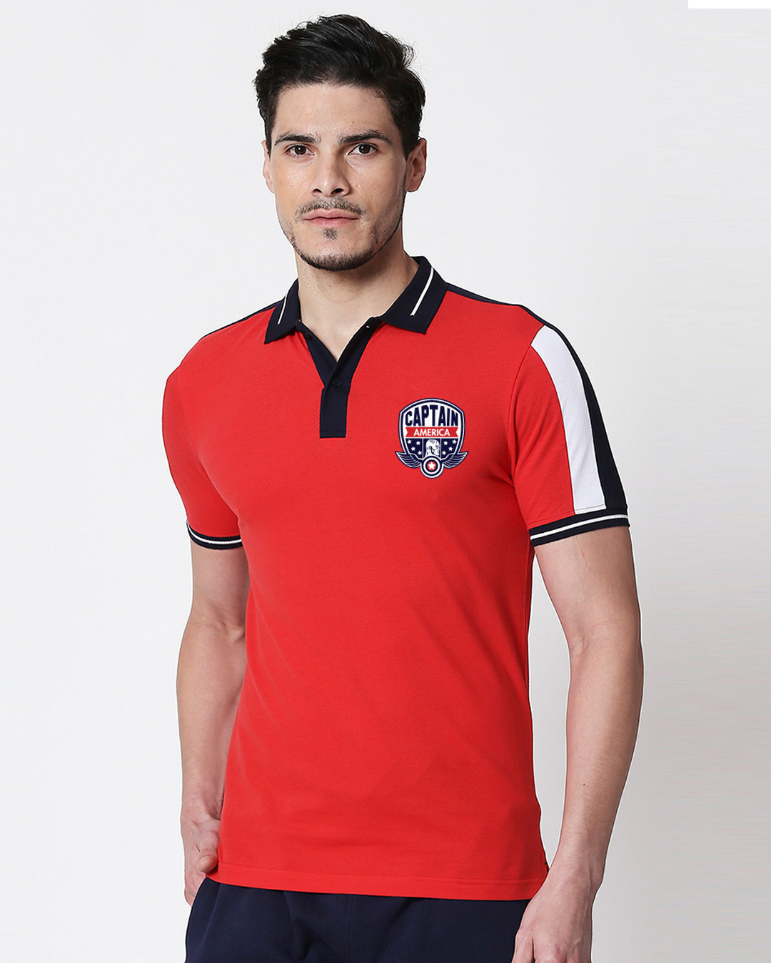 Captain america outlet polo t shirt