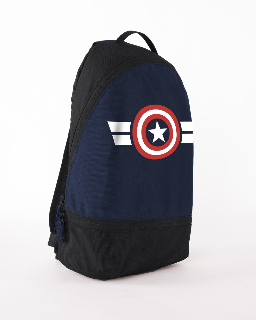 Shop Captain America Stripes Small Backpack (AVL)-Back