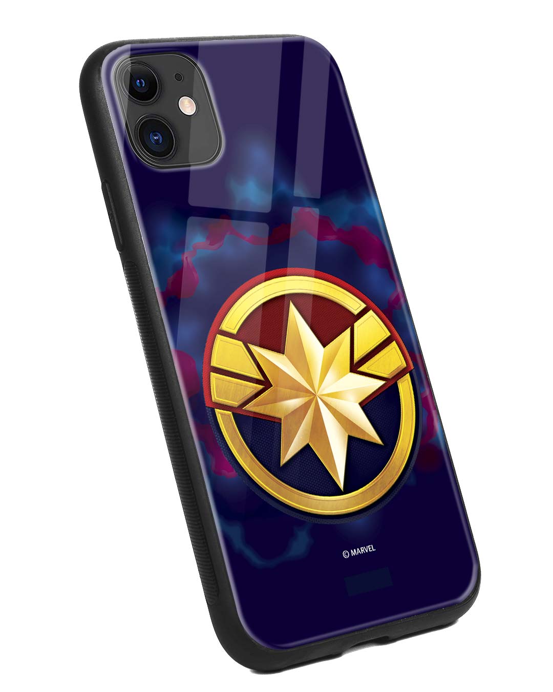 Shop Captain Marvel Logo iPhone 11 Mobile Cover (AVEGL)-Back