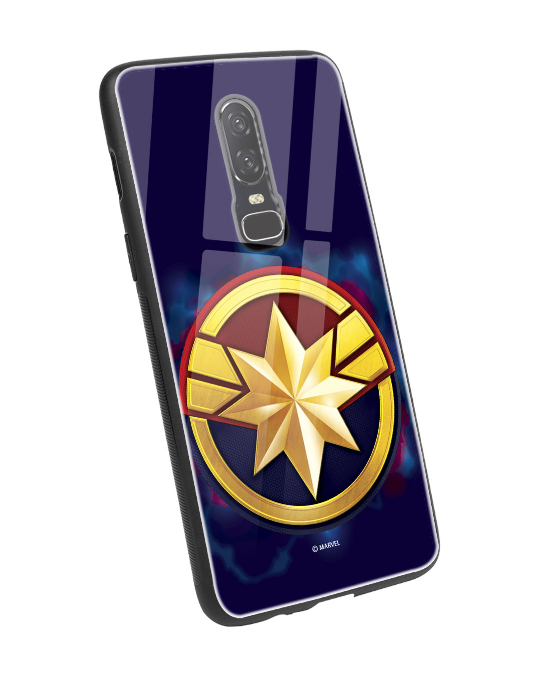 Shop Captain Marvel Logo OnePlus 6 Mobile Cover (AVEGL)-Back