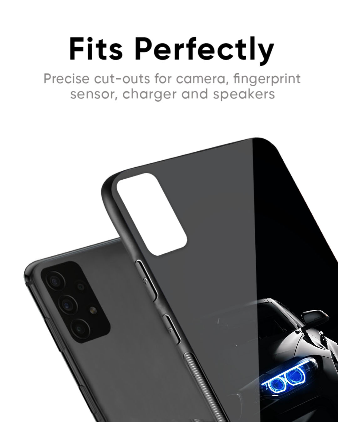 Shop Car In Dark Premium Glass Case for OnePlus 7T (Shock Proof, Scratch Resistant)-Back