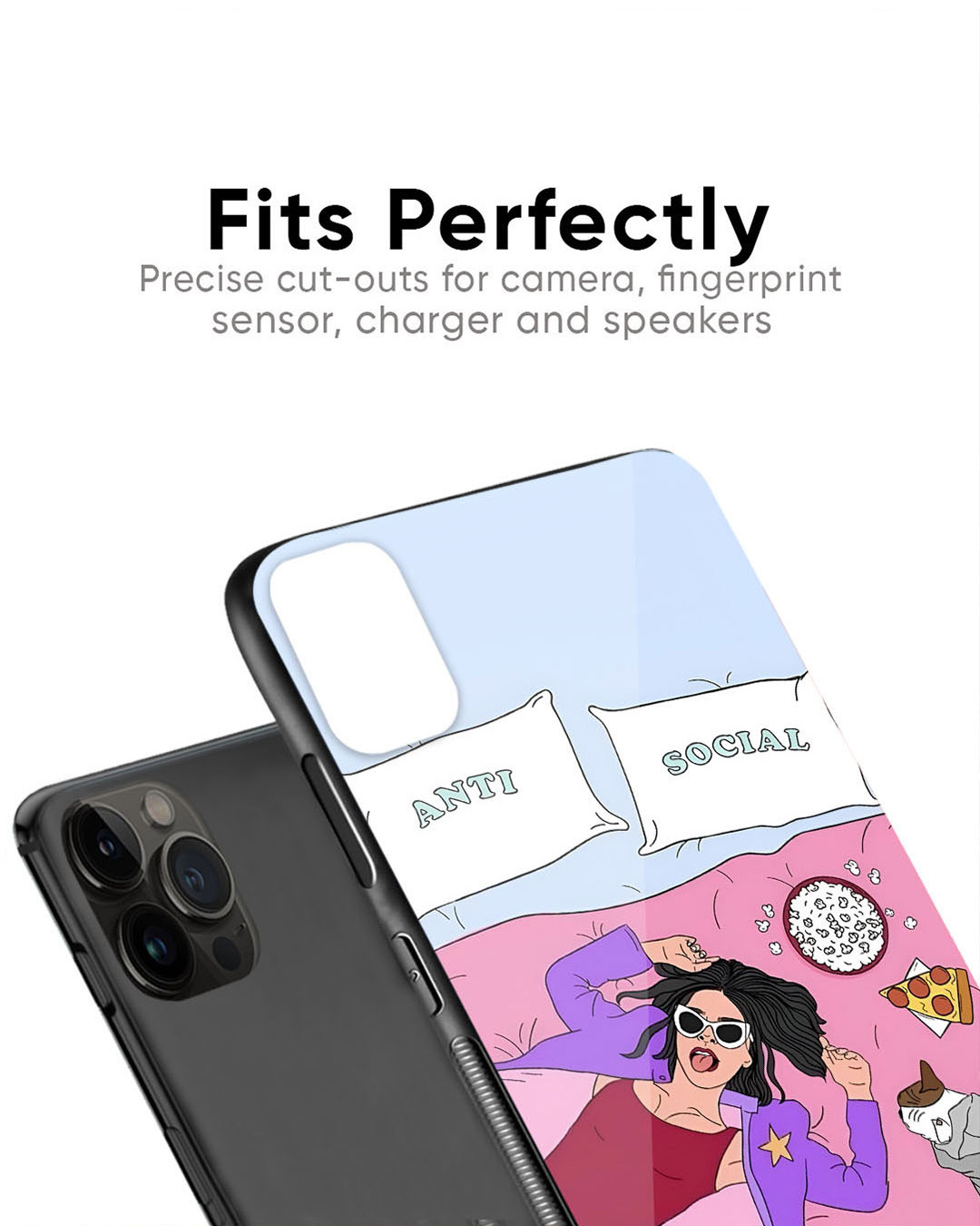 Shop Carefree Girl Premium Glass Case for Apple iPhone 15 Plus (Shock Proof, Scratch Resistant)-Back