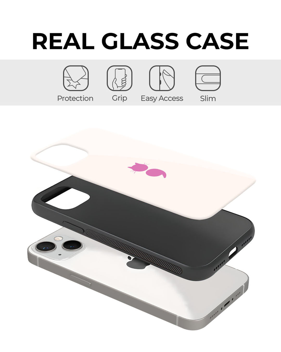 Shop Cat Colon Premium Glass Cover for Apple iPhone 13 Pro-Back