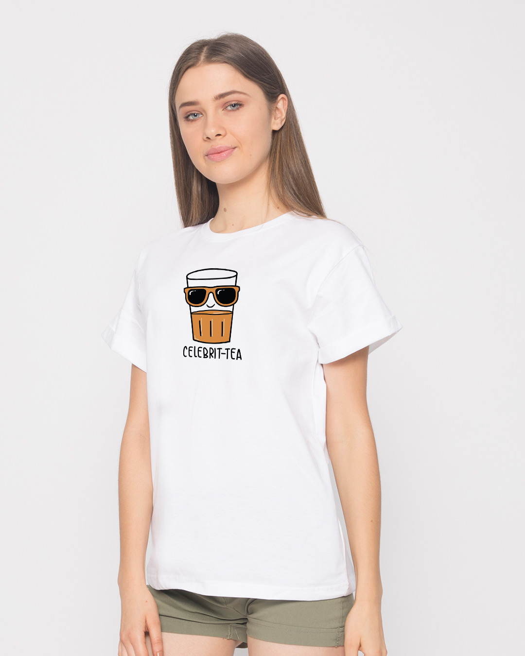 Shop Celebri-tea Boyfriend T-Shirt-Back