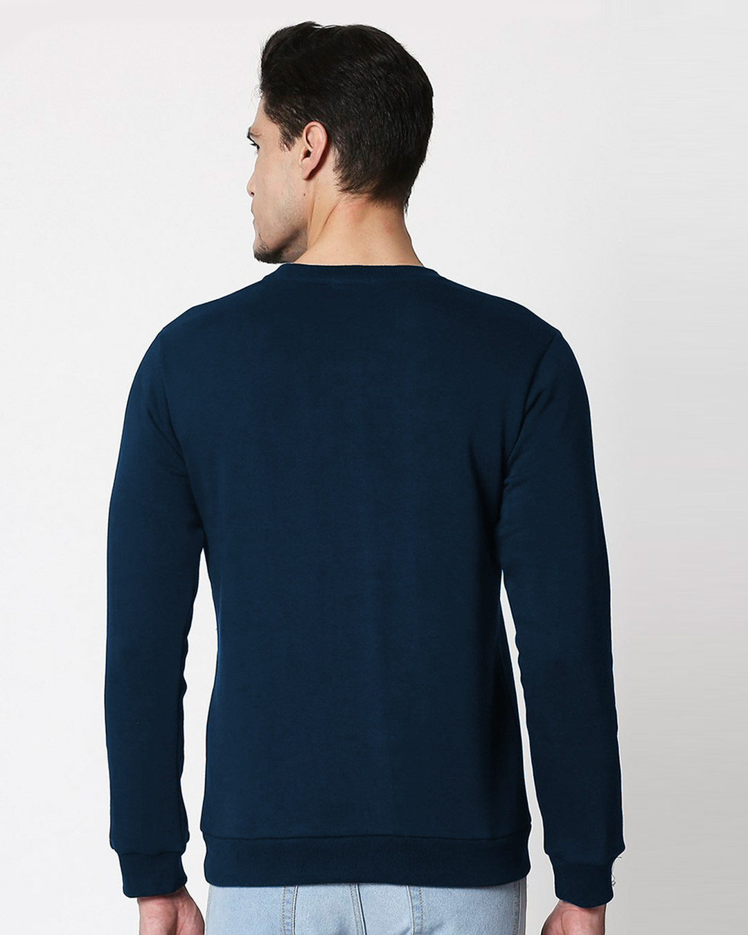Shop Certified Troublemakers Fleece Sweatshirt (TJL) Navy Blue-Back