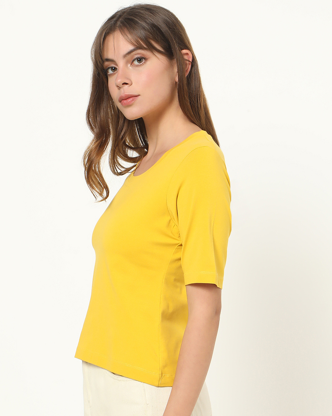 Shop Women's Ceylon Yellow T-shirt-Back