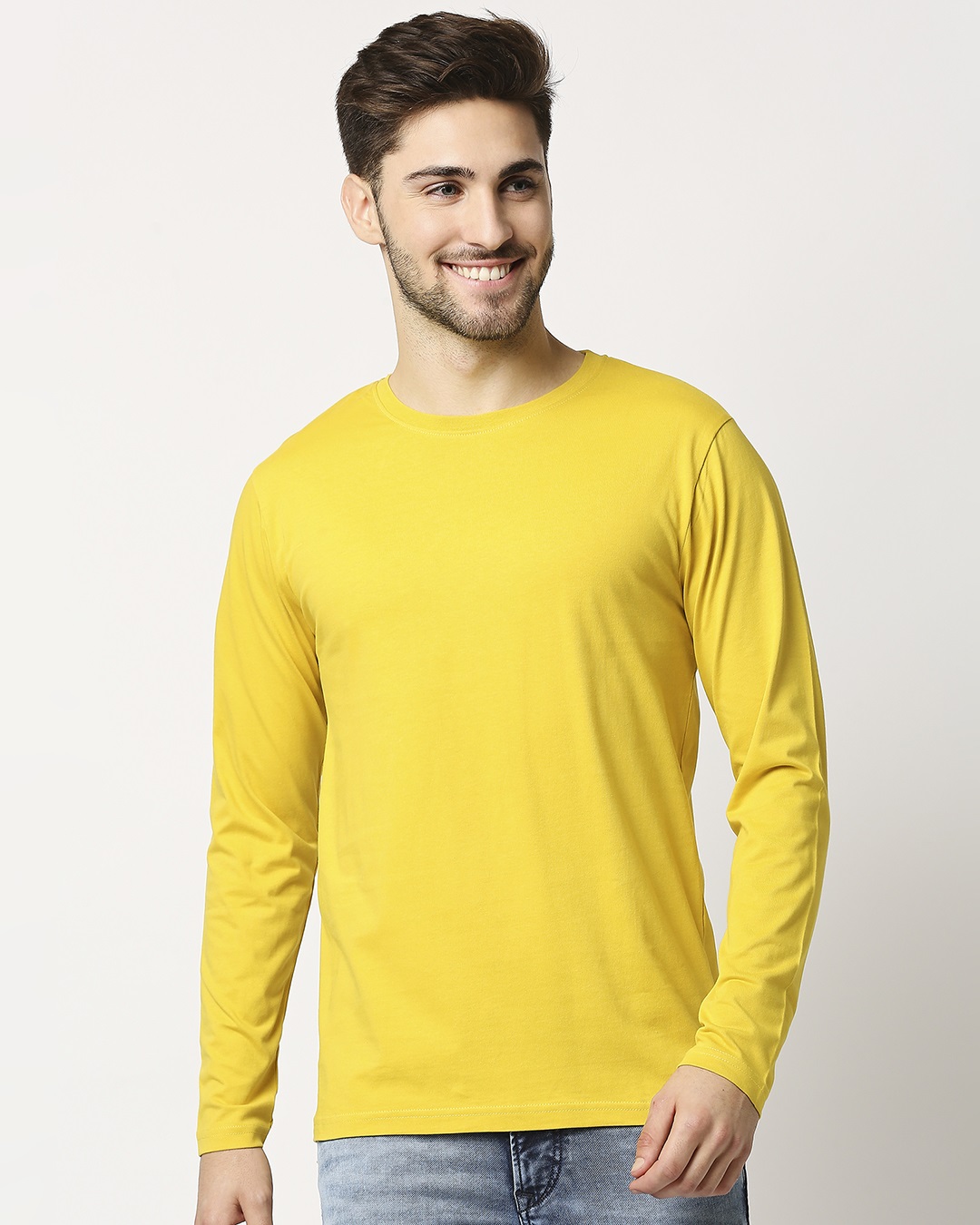 Shop Ceylon Yellow Full Sleeve T-Shirt-Back