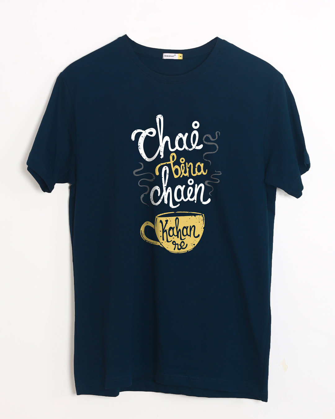 Buy Chai Bina Chain Kaha Half Sleeve T-Shirt for Men blue Online at ...