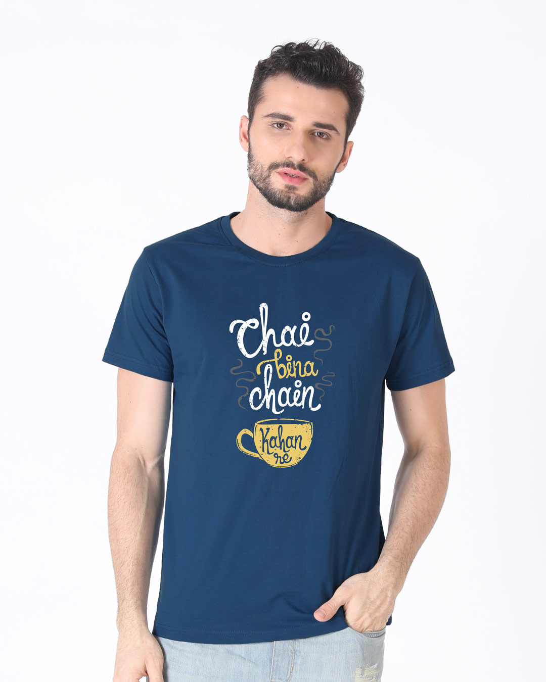 Shop Chai Bina Chain Kaha Half Sleeve T-Shirt-Back