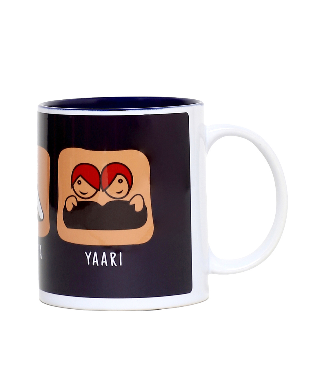 Shop Chai Sutta aur Yaari  Ceramic Mug,  (320ml, Black, Single Piece)-Front