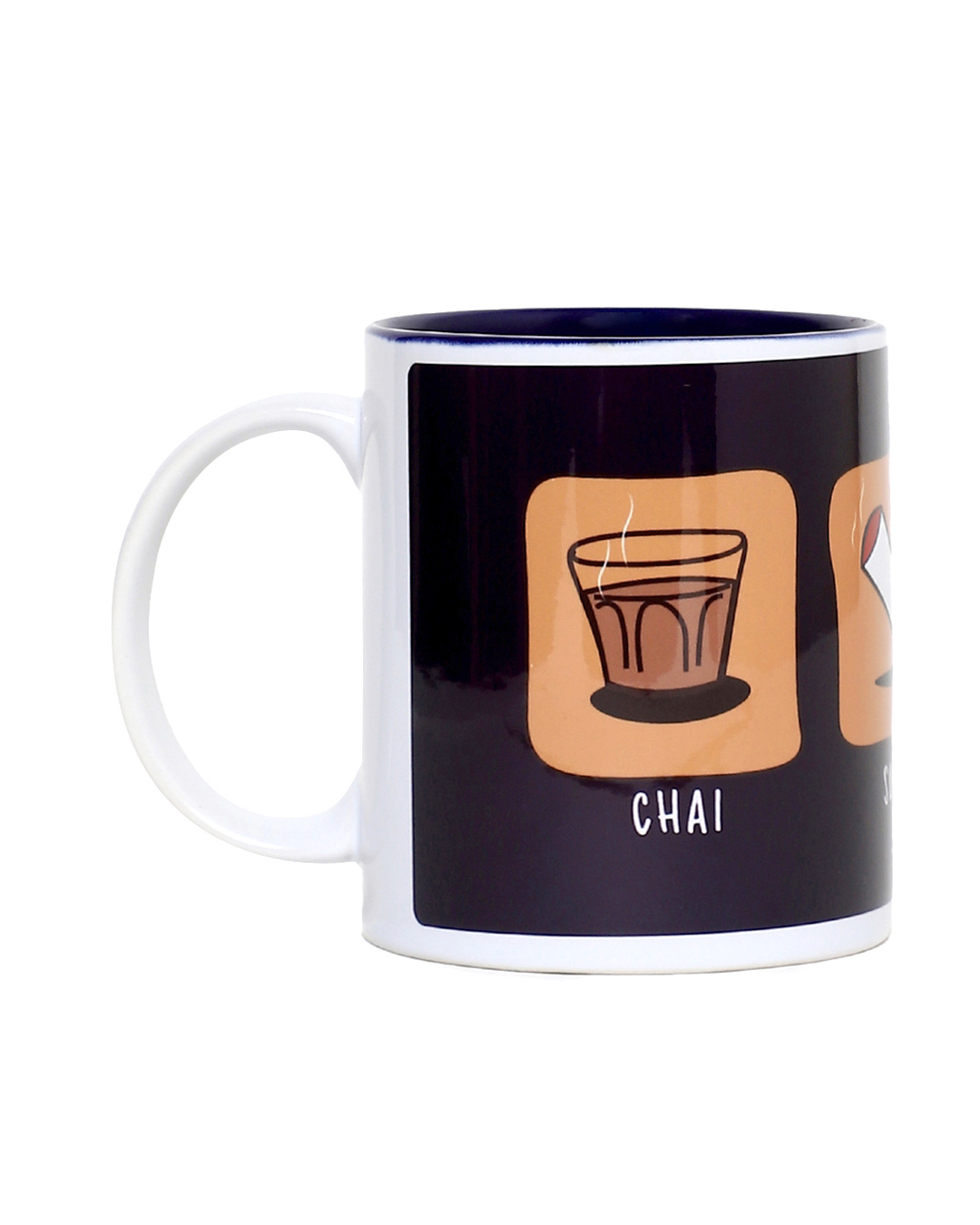 Shop Chai Sutta aur Yaari  Ceramic Mug,  (320ml, Black, Single Piece)-Back