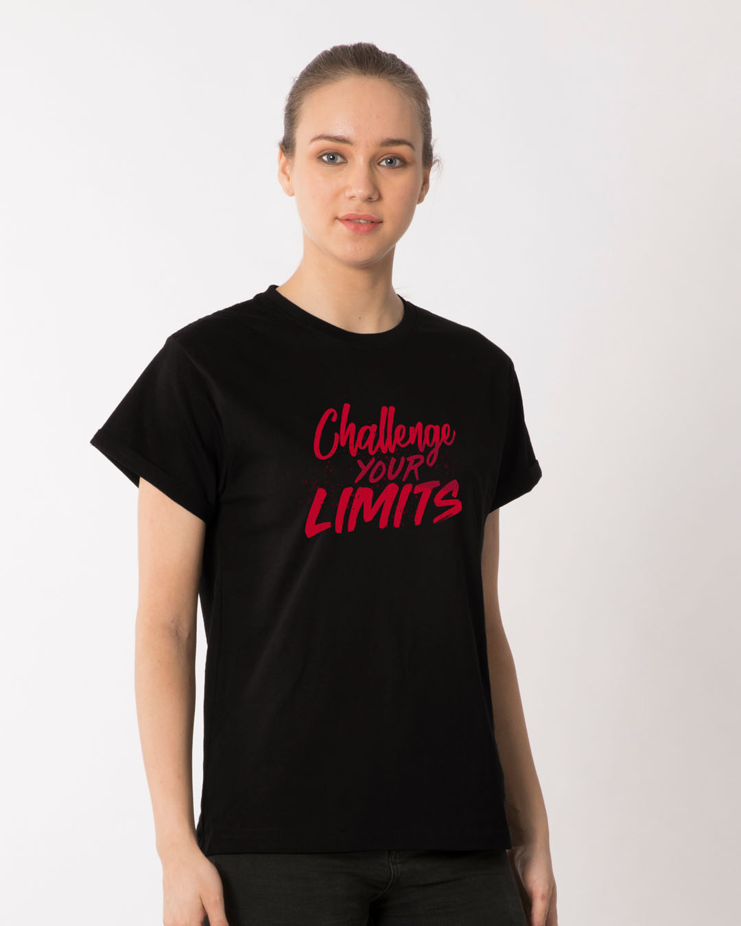 Shop Challenge Your Limits Boyfriend T-Shirt-Back