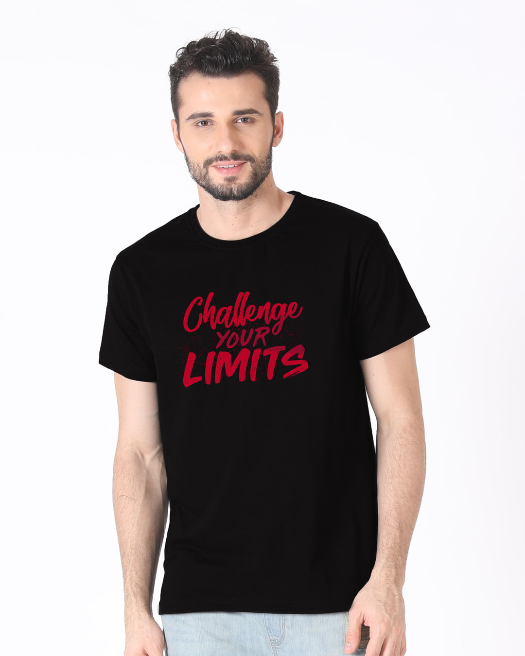 Shop Challenge Your Limits Half Sleeve T-Shirt-Back