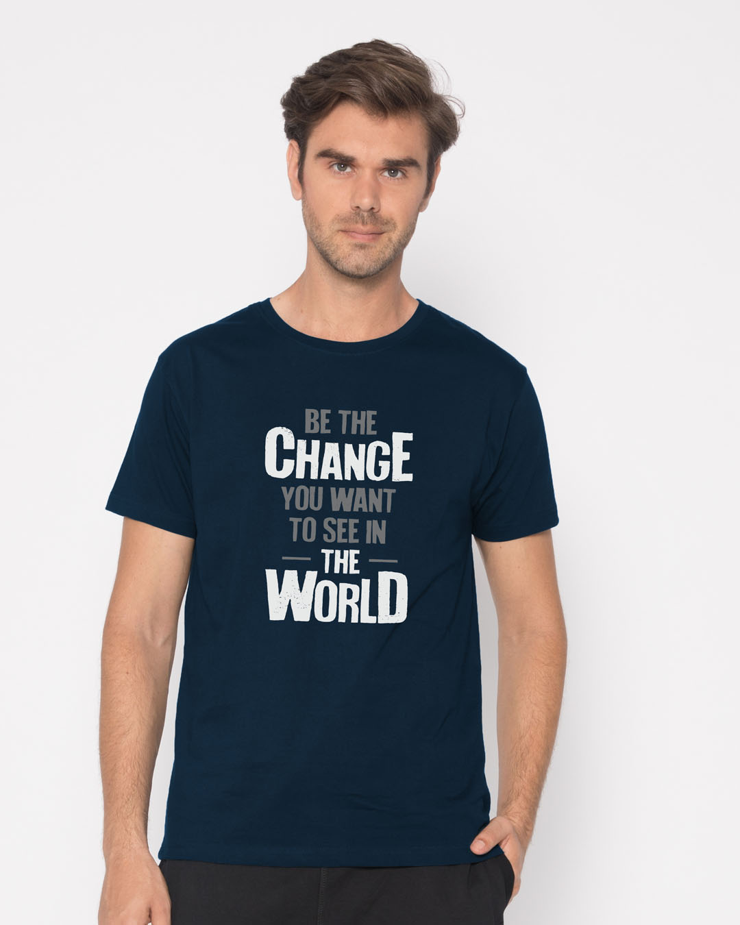 Shop Change The World Half Sleeve T-Shirt-Back