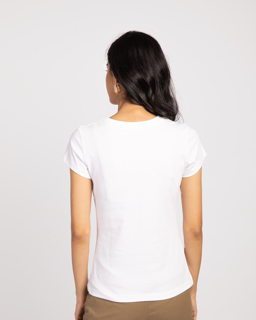 Shop Chasing Dream Half Sleeve T-Shirt White-Back