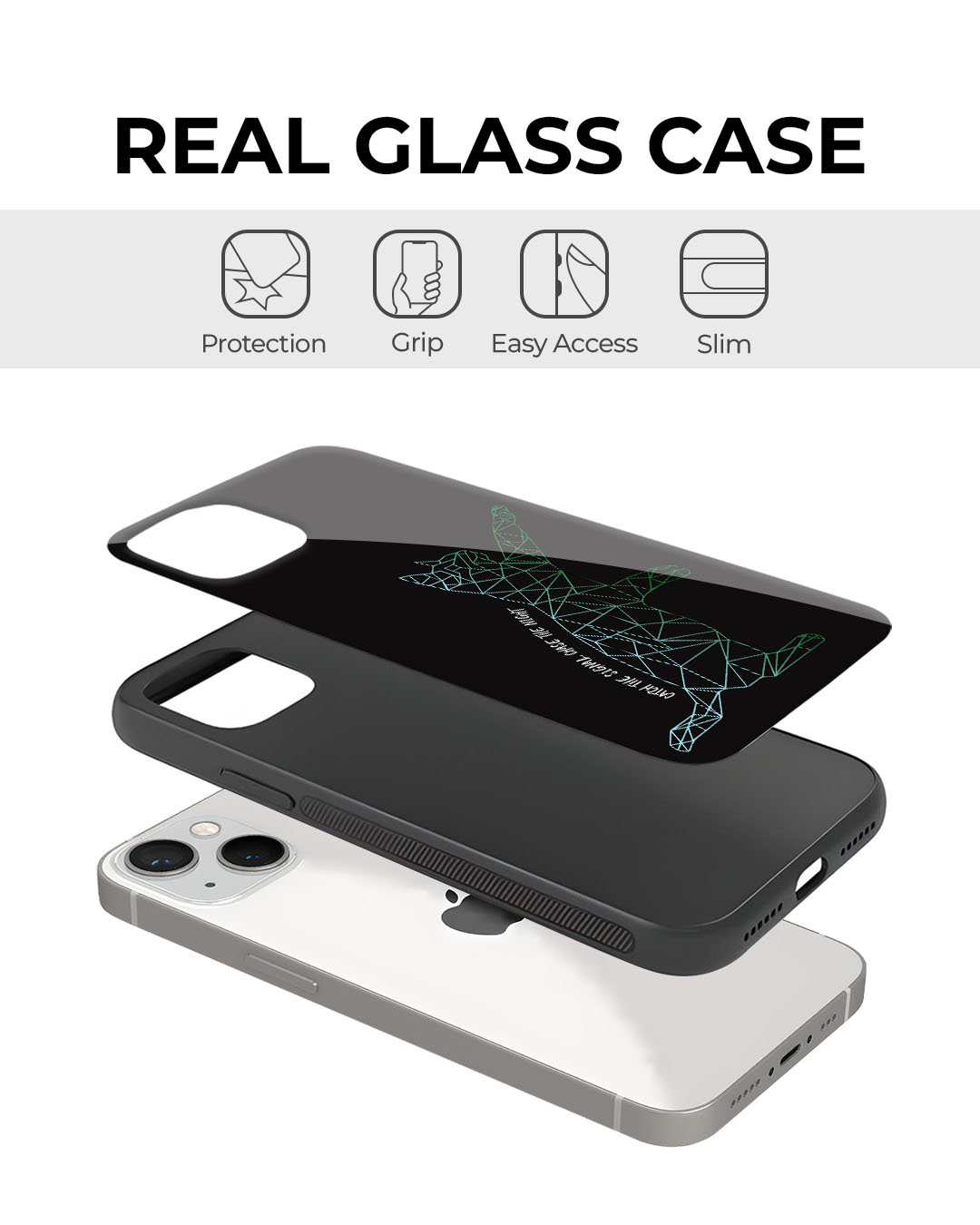 Shop Chasing Signals Premium Glass Cover for Apple iPhone 13 Pro-Back