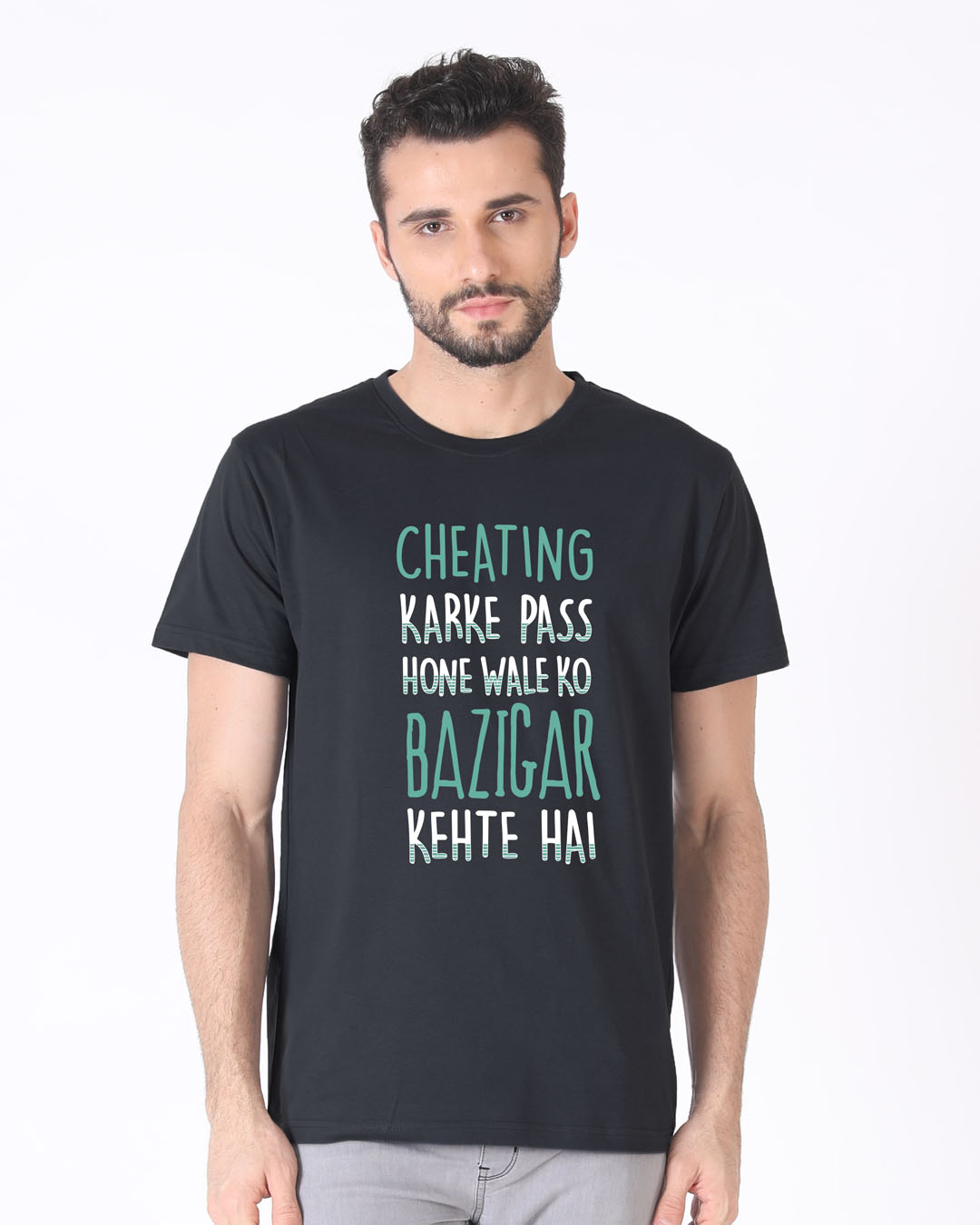 Shop Cheating Karke Half Sleeve T-Shirt-Back