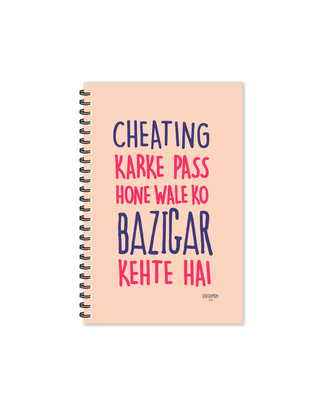 Shop Cheating Karke Pass Hone Wale Ko Designer Notebook (Soft Cover, A5 Size, 160 Pages, Ruled Pages)-Back