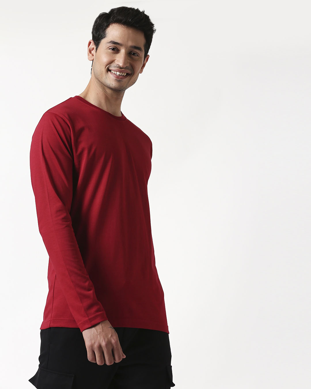 Shop Cherry Red Full Sleeve T-Shirt-Back