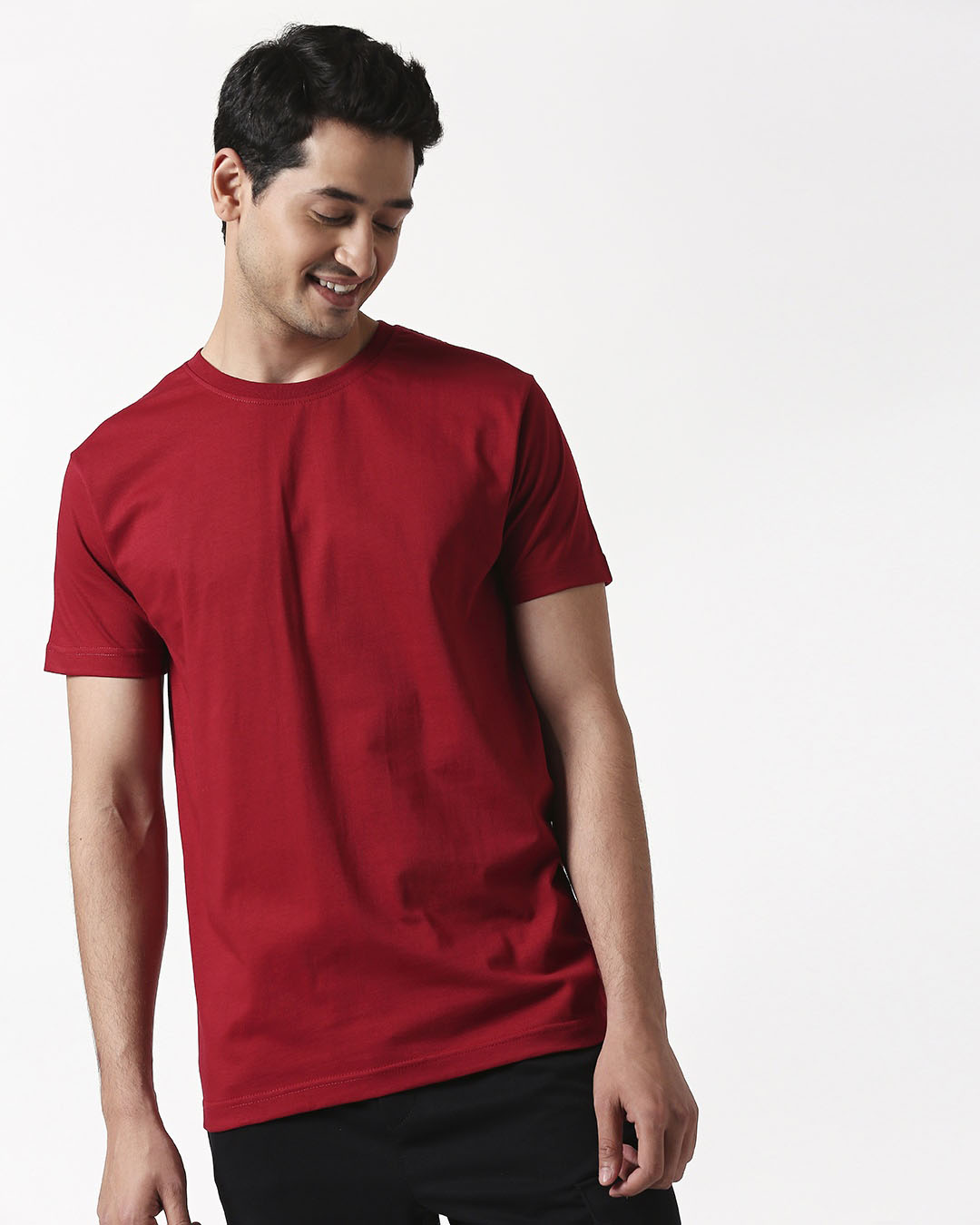 Shop Men's Cherry Red T-shirt-Back