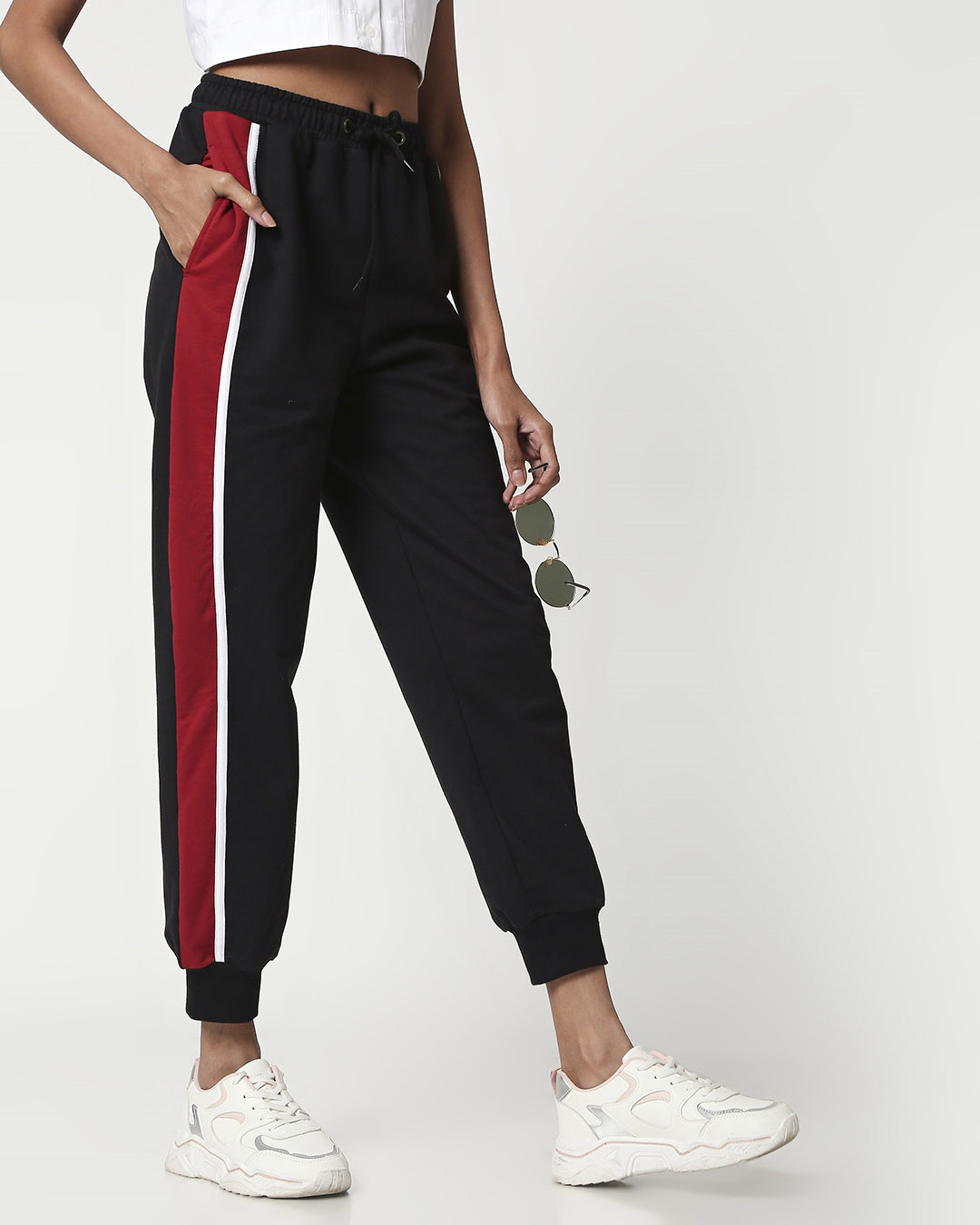 Shop Cherry Red Side Panel Jogger-Back