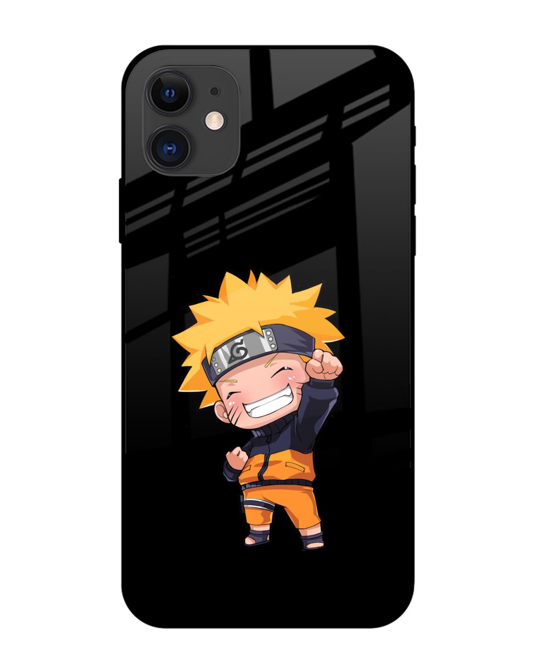 Shop Chibi Naruto Premium Glass Case for Apple iPhone 12 Mini (Shock Proof,Scratch Resistant)-Front