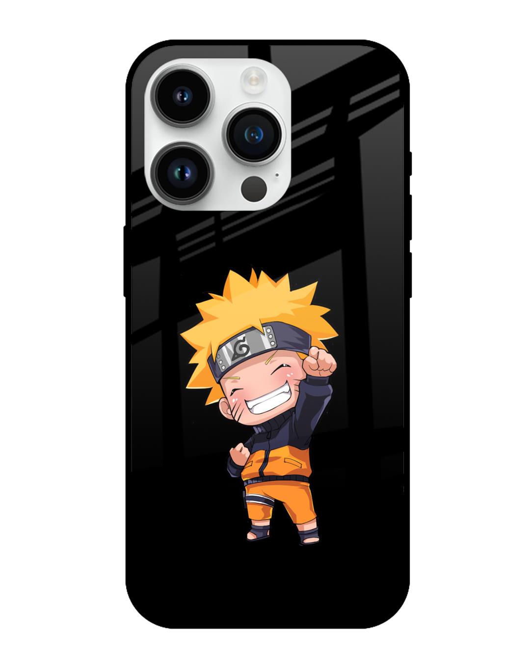 Shop Chibi Naruto Premium Glass Case for Apple iPhone 14 Pro (Shock Proof,Scratch Resistant)-Front