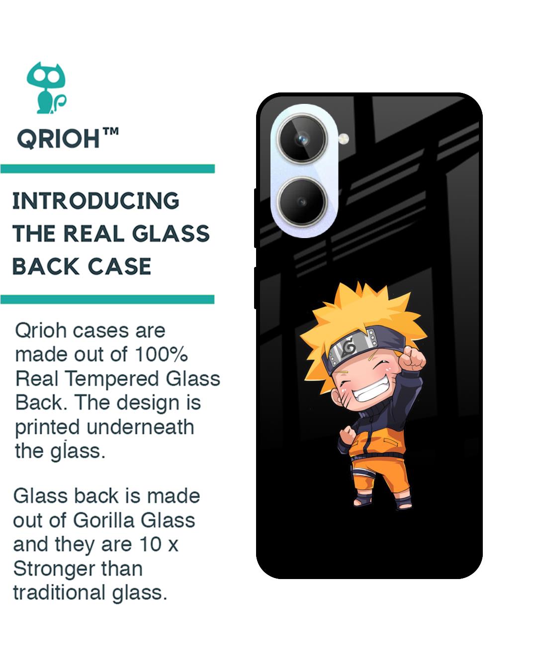 Shop Chibi Naruto Premium Glass Case for Realme 10 5G(Shock Proof, Scratch Resistant)-Back