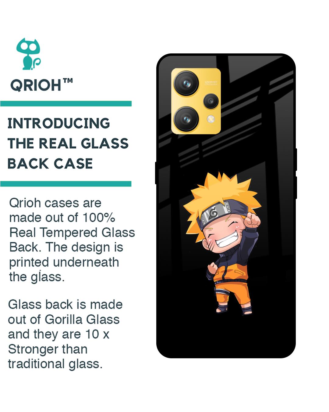 Shop Chibi Naruto Premium Glass Case for Realme 9(Shock Proof, Scratch Resistant)-Back