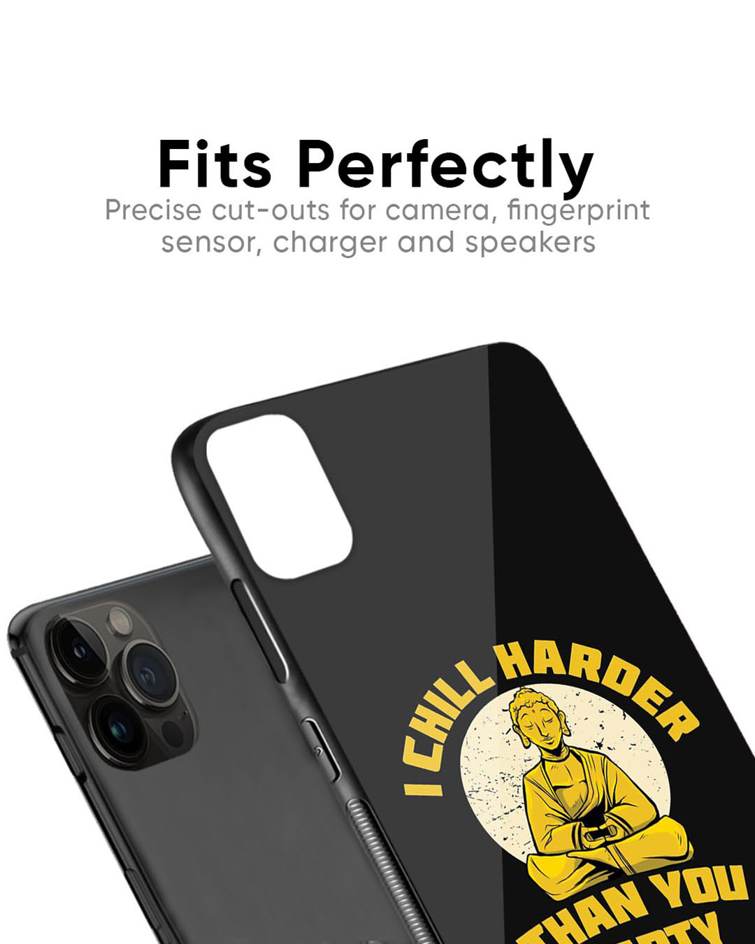 Shop Chill Harder Premium Glass Case for Apple iPhone 11 Pro (Shock Proof, Scratch Resistant)-Back